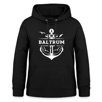 Baltrum - Frauen Hoodie - Schwarz - Vorne - AI Model Female 172 light (172cm)