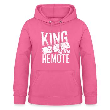 King of the Remote - Vater - Frauen Hoodie - Pink - Vorne - AI Model Female 172 light (172cm)