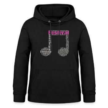Festival - Women's Hoodie - black - Front - AI Model Female 172 light (172cm)