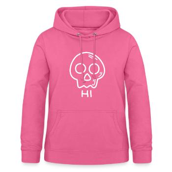 Skull - Hi - Women's Hoodie - pink - Front - AI Model Female 172 light (172cm)