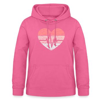 Infirmière Vintage Heartbeat - Sweat à capuche Femme - rose - Devant - AI Model Female 172 light (172cm)