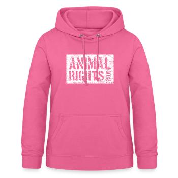ANIMAL RIGHTS NOW VEGAN - Women's Hoodie - pink - Front - AI Model Female 172 light (172cm)