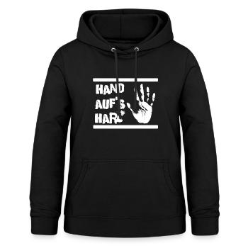 Hand auf's Harz - Handball Design - Frauen Hoodie - Schwarz - Vorne - AI Model Female 172 light (172cm)