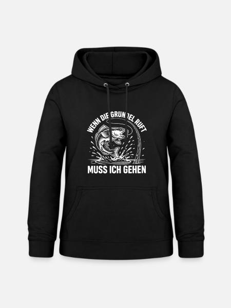 Grundel Angeln - Frauen Hoodie - Schwarz
