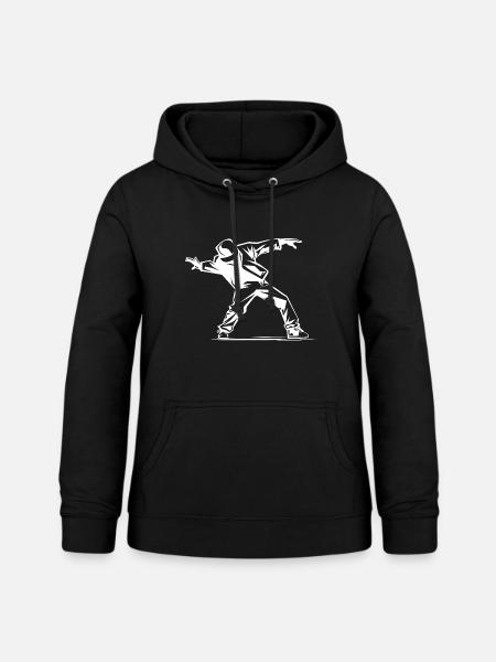 Breakdancer Skizze - Frauen Hoodie - Schwarz