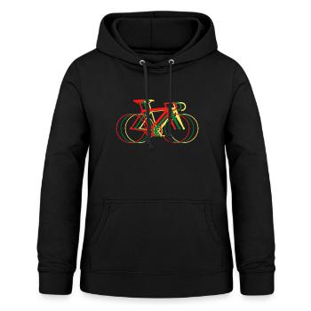 Fahrrad Motiv drei Farben - Frauen Hoodie - Schwarz - Vorne - AI Model Female 172 light (172cm)