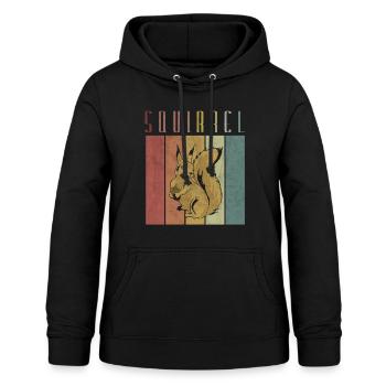 Eichhörnchen - Frauen Hoodie - Schwarz - Vorne - AI Model Female 172 light (172cm)
