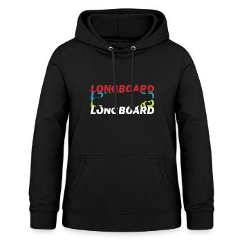 Longboard Longboarder - Sweat à capuche Femme - noir - Devant - AI Model Female 172 light (172cm)
