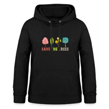 Save-the-Trees - Women's Hoodie - black - Front - AI Model Female 172 light (172cm)
