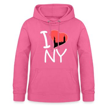I heart NY Love New York gift Geschenk liebe NY - Frauen Hoodie - Pink - Vorne - AI Model Female 172 light (172cm)