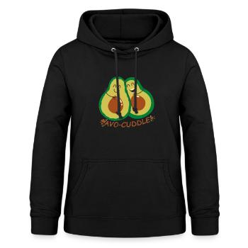 Avocado cuddle - Sweat à capuche Femme - noir - Devant - AI Model Female 172 light (172cm)