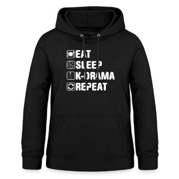 K-Drama Kdrama Korean Drama Korea Hallyu K-Drama - Women's Hoodie - black - Front - AI Model Female 172 light (172cm)