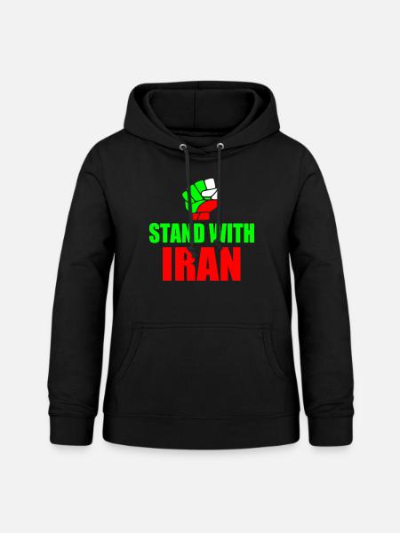 Stand with iran - Frauen Hoodie - Schwarz