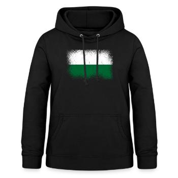 Sachsen Flagge Sächsische Fahne Ossi Urlaub SN - Frauen Hoodie - Schwarz - Vorne - AI Model Female 172 light (172cm)