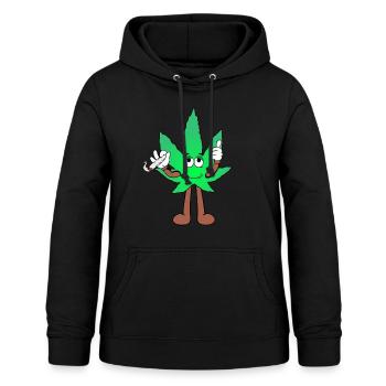 Der Bloom - Weed Cannabis Stoned Hanf Marihuana - Frauen Hoodie - Schwarz - Vorne - AI Model Female 172 light (172cm)
