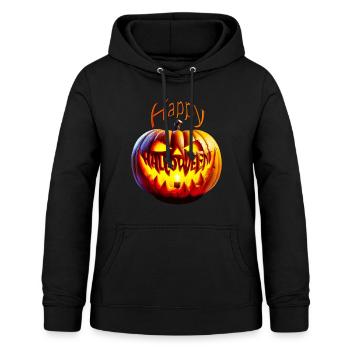 Happy Halloween - Frauen Hoodie - Schwarz - Vorne - AI Model Female 172 light (172cm)