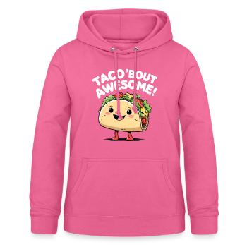 Taco'Bout Awesome – Lustiges Taco Design - Frauen Hoodie - Pink - Vorne - AI Model Female 172 light (172cm)