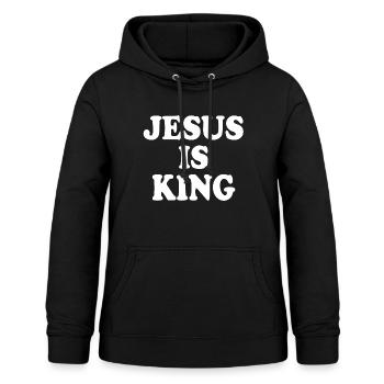 Jesus is king - Frauen Hoodie - Schwarz - Vorne - AI Model Female 172 light (172cm)