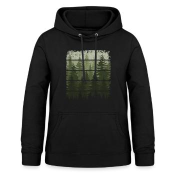 Forêt Nature Arbres Nature sauvage Plein air Amoureux de la nature - Sweat à capuche Femme - noir - Devant - AI Model Female 172 light (172cm)
