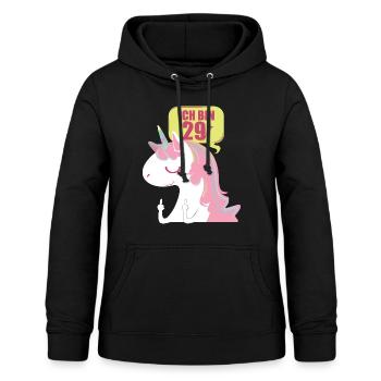 30 Geburtstag Geschenk Einhorn - Frauen Hoodie - Schwarz - Vorne - AI Model Female 172 light (172cm)