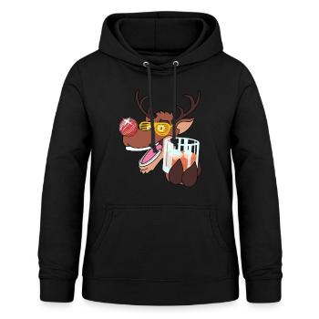 Christmas Party Rudolph - Sweat à capuche Femme - noir - Devant - AI Model Female 172 light (172cm)