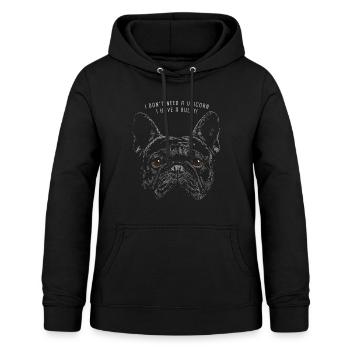 französische Bulldogge - Frauen Hoodie - Schwarz - Vorne - AI Model Female 172 light (172cm)
