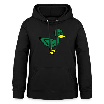 Canard de dessin animé - Sweat à capuche Femme - noir - Devant - AI Model Female 172 light (172cm)