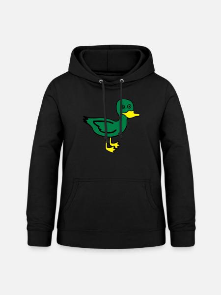 Canard de dessin animé - Sweat à capuche Femme - noir