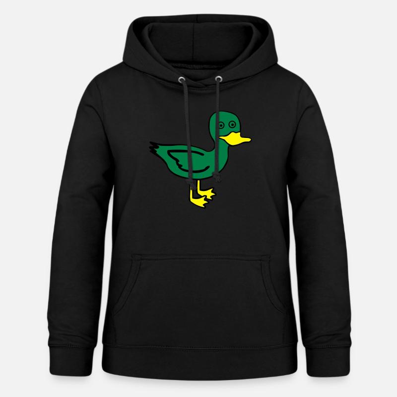 Canard de dessin animé - Sweat à capuche Femme - noir