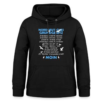 Norddeutsches Grundgesetz Norden Ostsee Nordsee - Frauen Hoodie - Schwarz - Vorne - AI Model Female 172 light (172cm)