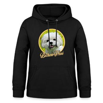 Bichon Frise - Sweat à capuche Femme - noir - Devant - AI Model Female 172 light (172cm)
