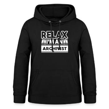 Archiviste Je suis archiviste - Sweat à capuche Femme - noir - Devant - AI Model Female 172 light (172cm)