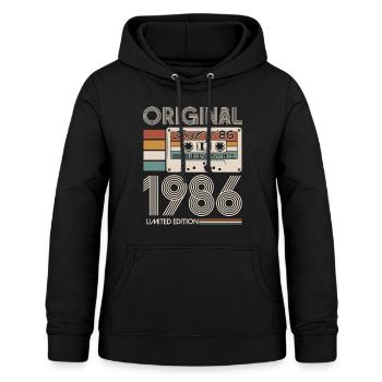 1986 Jahrgang Vintage Retro Geburtstag Geschenk - Frauen Hoodie - Schwarz - Vorne - AI Model Female 172 light (172cm)