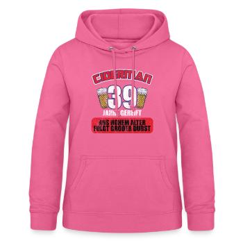 Ciderman 39 Jahre Geburtstag Apfelwein Äppelwoi - Frauen Hoodie - Pink - Vorne - AI Model Female 172 light (172cm)