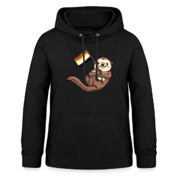 Seeotter Gay Bear Pride - Frauen Hoodie - Schwarz - Vorne - AI Model Female 172 light (172cm)