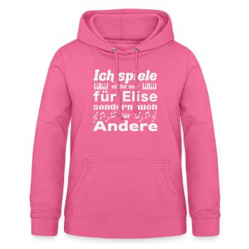 Klavier Für Elise Piano Spruch Beethoven Musik - Frauen Hoodie - Pink - Vorne - AI Model Female 172 light (172cm)