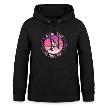 Bâton tourbillonnant tige tournant je ferais tournoyer ça - Sweat à capuche Femme - noir - Devant - AI Model Female 172 light (172cm)