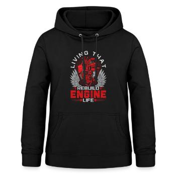 Herzoperation Genesener Herztransplantation - Frauen Hoodie - Schwarz - Vorne - AI Model Female 172 light (172cm)