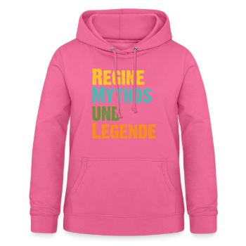 Regine, die Frau der Mythos die Legende. Vintage - Frauen Hoodie - Pink - Vorne - AI Model Female 172 light (172cm)