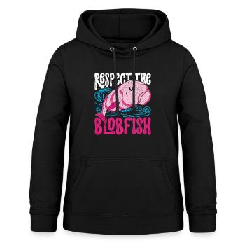 Blobfisch respecte le poisson blobon - Sweat à capuche Femme - noir - Devant - AI Model Female 172 light (172cm)