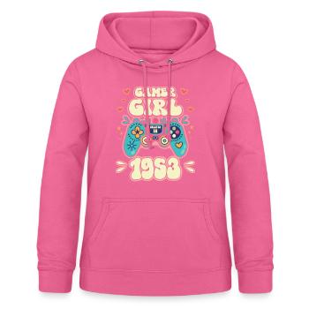 Geek Girl Level 70 Geburtstag Gamer 70 Jahre - Frauen Hoodie - Pink - Vorne - AI Model Female 172 light (172cm)