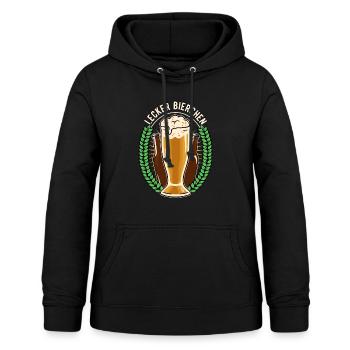 Lecker Bierchen - Frauen Hoodie - Schwarz - Vorne - AI Model Female 172 light (172cm)