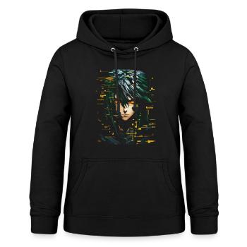 Anime Men Pixel Art Graphics Fantasy Anime - Women's Hoodie - black - Front - AI Model Female 172 light (172cm)
