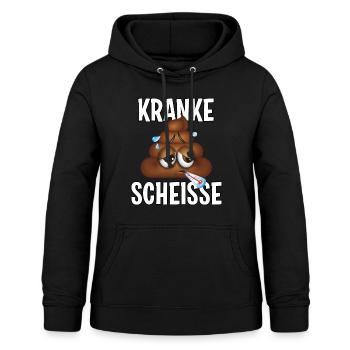 Kranke Scheisse - Frauen Hoodie - Schwarz - Vorne - AI Model Female 172 light (172cm)