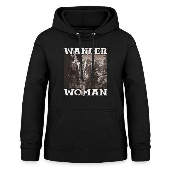 Wander Woman - Frauen Hoodie - Schwarz - Vorne - AI Model Female 172 light (172cm)