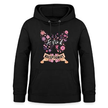 Retraitée Femme Réceptionniste Retraite - Sweat à capuche Femme - noir - Devant - AI Model Female 172 light (172cm)