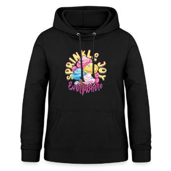 Zuckerwatte Sprinkle Joy Everywhere - Frauen Hoodie - Schwarz - Vorne - AI Model Female 172 light (172cm)