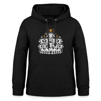 Kuh Weihnachten - Frauen Hoodie - Schwarz - Vorne - AI Model Female 172 light (172cm)