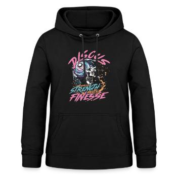 Lancer du disque - Sweat à capuche Femme - noir - Devant - AI Model Female 172 light (172cm)