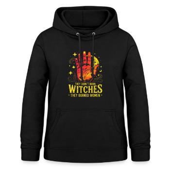 They Didn't Burn Witches Halloween Feminismus - Frauen Hoodie - Schwarz - Vorne - AI Model Female 172 light (172cm)
